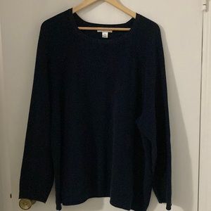 CJ Banks Sweater Ribbed 2XL Navy Blue